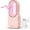 Pink, variant on Desk Fan,Portable Bladeless Fan 11.8 inch Small Personal Cooling Fan with 5 Colors Touch Control LED Light,Quiet Table Fan for Home, Office, Bedroom