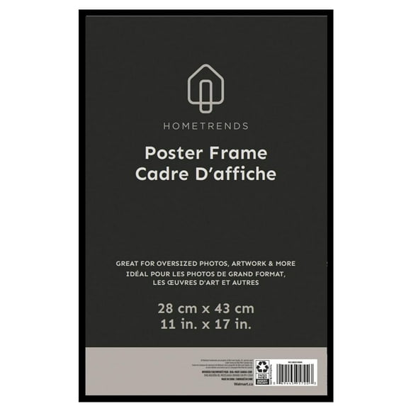 Hometrends Basic Poster Frame 11x17in, Black, 11x17 in