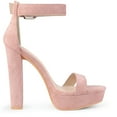 thumbnail image 6 of DARING DIVA Women's Platform High Chunky Heel Sandals Dust Pink US 9.5/UK 7.5/EU 40, 6 of 7