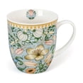 thumbnail image 7 of STP GOODS Morris Garden Large Porcelain Mug Set of 2 pcs 13.5 fl oz (400 ml) Floral Mugs Coffee and Tea Mugs for Latte Cocoa Chocolate, Turquoise, 7 of 7