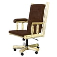 thumbnail image 2 of Montana Woodworks Transitional Solid Wood Upholstered Office Chair in Natural, 2 of 5