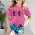thumbnail image 2 of Mrzhqd 4Th Of July Shirts For Boys Girls Children Short Sleeved Comfortable Soft Independence Day Printed Top T Shirt Hot Pink 3-4 Years, 2 of 4