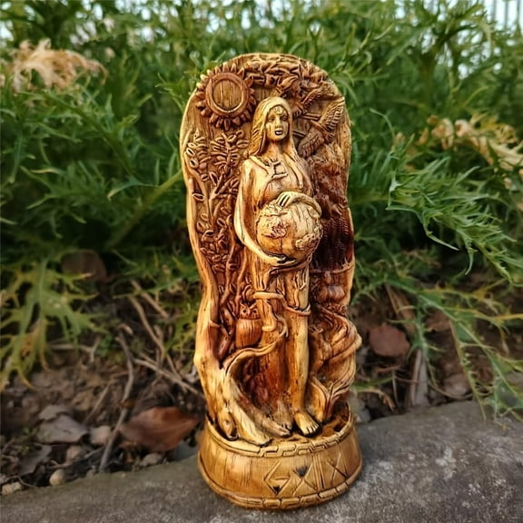 Mother of Earth Gaia Statue,Myth Goddess Sculpture Resin Statue Altar for Home Altar Witch Statue
