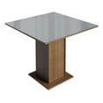 thumbnail image 4 of Juego de Comedor Mesa con Tablero de Vidrio 4 Sillas Marrón/Gris/Silver Anne Madesa, 4 of 8