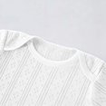 thumbnail image 4 of Mlzmgr Boys Girls Infant Clothes Short Sleeve Crew Neck Comfy Lightweight Toddler Romper Summer Casual Newborn Jumpsuit(3-6 Months,White), 4 of 7