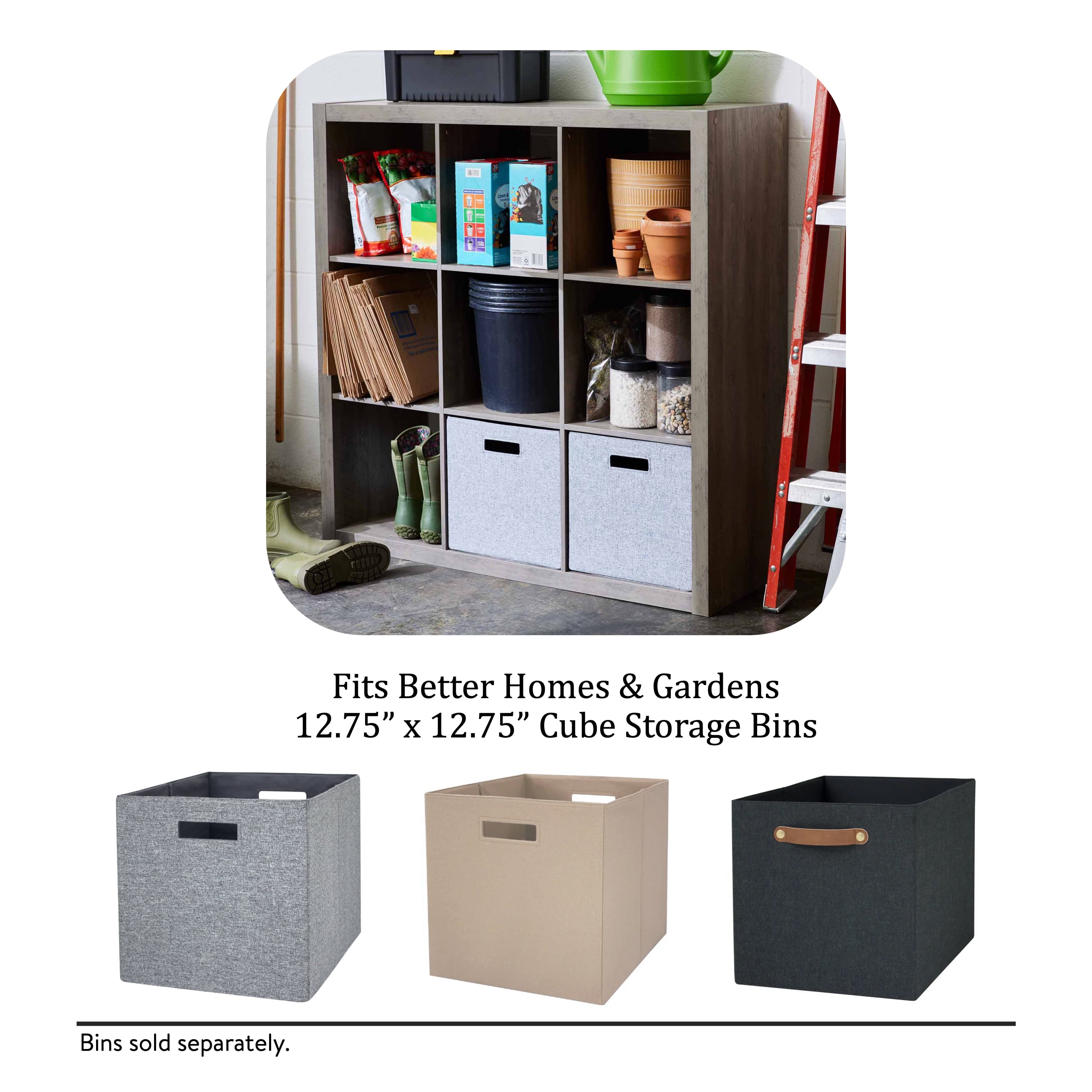 Better Homes & Gardens 9 Cube Storage Organizer, Rustic Gray