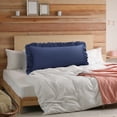 thumbnail image 3 of Unique Bargains 1Pc 100% Cotton Envelope Closure Body Ruffled Pillowcase Navy Blue 20"x48", 3 of 8