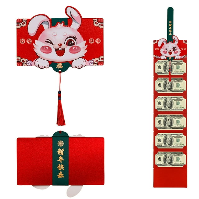 WREESH 2023 New Spring Festival Creative Folding Rabbit Year Pressure High-grade Red Envelopes Clearance