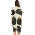 thumbnail image 3 of Cuteblack Cat Women's Swimwear Cover Up Summer Cardigan Beach Pool Cover Up Loose for Swimsuits Casual Wear, 3 of 7