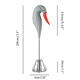 thumbnail image 2 of Batidor giratorio de acero inoxidable, batidor manual con forma de cisne, espumador de leche, agitador de utensilios de cocina para huevos, 2 of 5