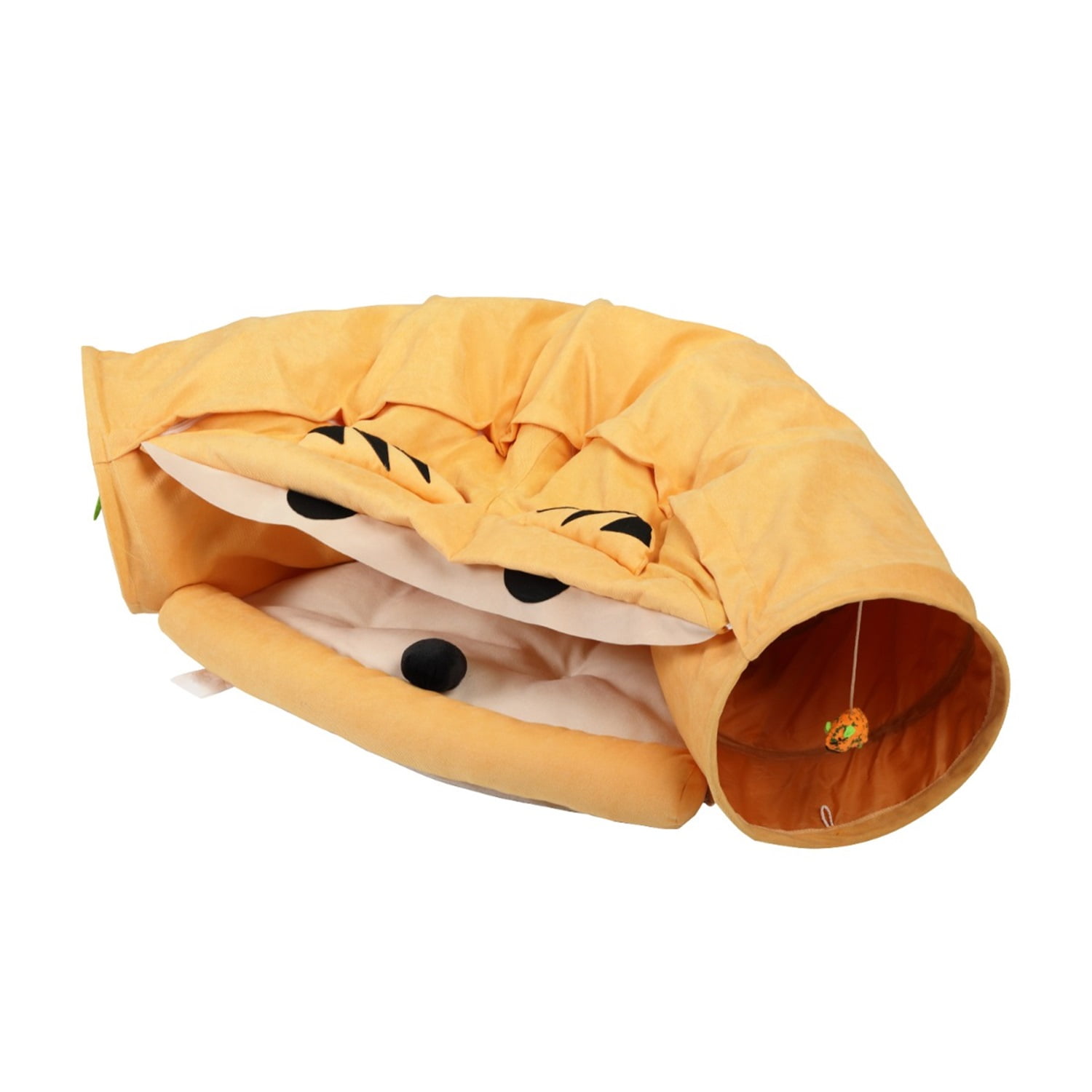 Pefilos 2-in-1 Large Cat Tunnel Bed for Indoor, Cat Tube with Collapsible Washable Cat Bed, Cat Toys for Small Medium Kitty City, Yellow Pefilos 2-in-1 Large Cat Tunnel Bed for Indoor, Cat Tube with Collapsible Washable Cat Bed, Cat Toys for Small Medium Kitty City, Yellow