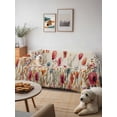 thumbnail image 6 of Pink Orange Teal Spring Floral Couch Cover for 2 Cushion Sofa, Watercolor Botanical Summer Flowers Washable Loveseat Sofa Covers Slipcover for Sectional Sofas L-Shaped, Couch Throw Cover 71"x118", 6 of 9
