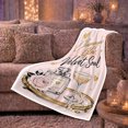 thumbnail image 6 of Champagne Glow Velvet Soul Quote with Glass, Elegant Glam Style for Romance Lovers, Perfume Rose Pattern and Anniversary Gift, Soft Flannel Blanket for Bedroom and Reading Nook, Home Decor, 6 of 9