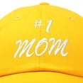 thumbnail image 2 of DALIX #1 Mom Hat Number One Mothers Day Gift Embroidered Baseball Cap in Gold, 2 of 6