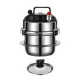 thumbnail image 1 of DOLITY Pressure Cooker Stewed Meat Pot Pressure Canner Cooking Pot for Household Family Pan and Glass Lid A, 1 of 9
