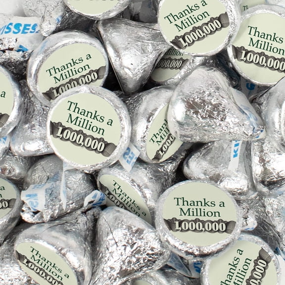85ct Thanks A Million Stickered Kisses Thank You Candy For Employee Appreciation