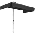 thumbnail image 1 of Outsunny Parasol Demi-Parasol de Patio 7,5 Pi Pare-Soleil, Manivelle, Noir, 1 of 10