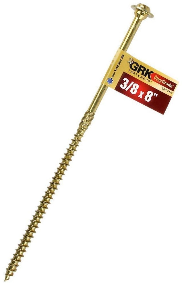 25PC GRK Fasteners GRK Fasteners 96020 Rugged Structural Screw, 3/8" x 8"