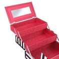 thumbnail image 7 of Caboodles Inspired Makeup Case, 2 Tray, Multi Color Striped, 7 of 7