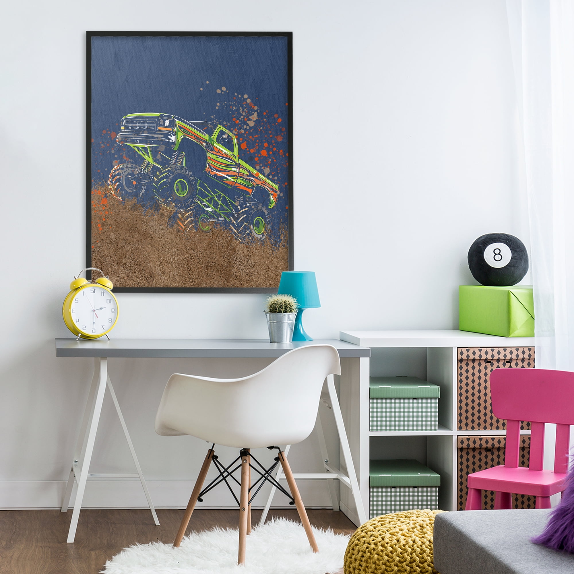 My Jam Truck Adventure Black Framed Giclee Art, design by Kim Allen