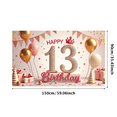 thumbnail image 3 of Yatrandify Decorative Design Happy Birthday Banner Glitter Number Birthday Party Banner for Teenage Celebration Indoor Decoration, 3 of 7