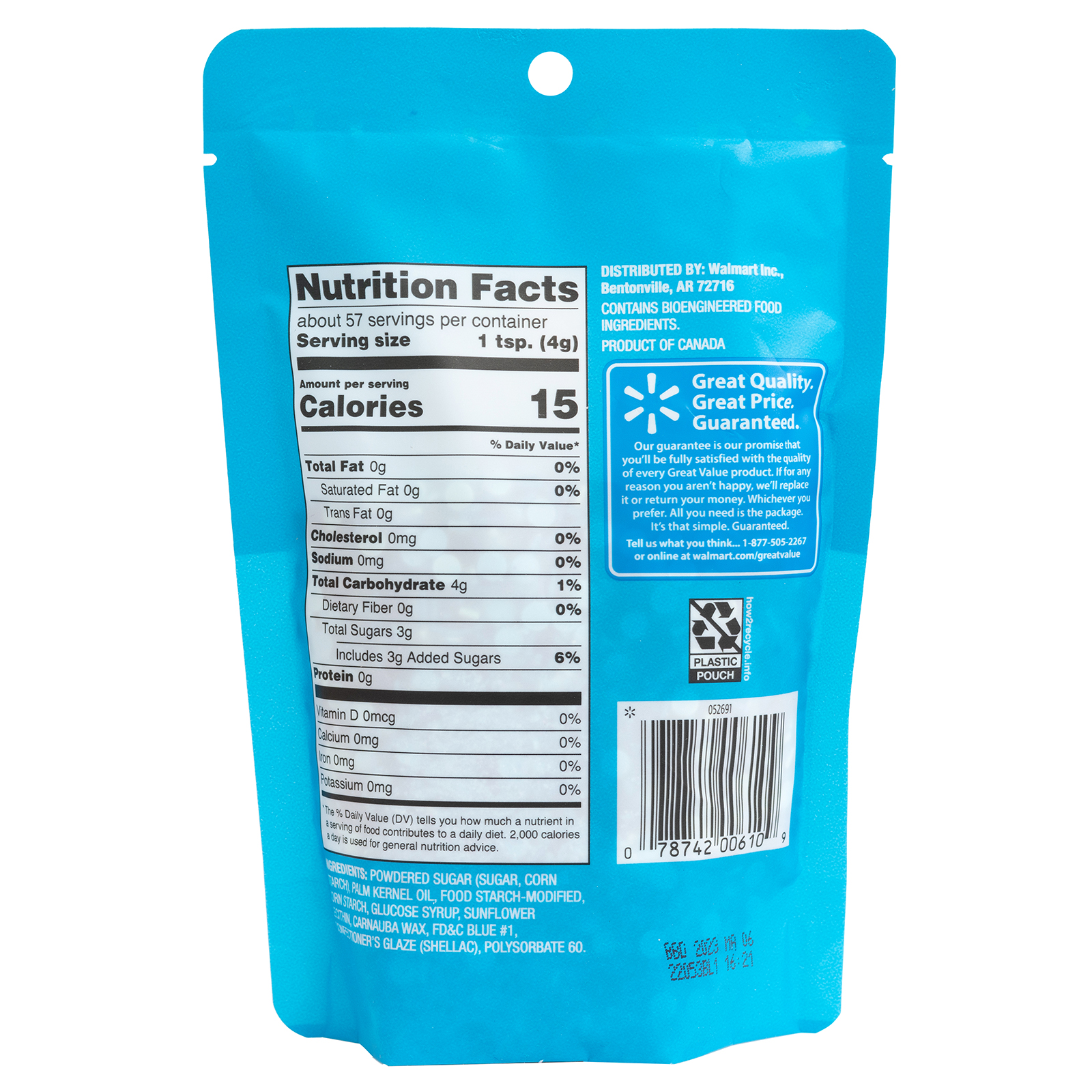 Great Value Blue Sprinkle Mix, 8oz -1 Each