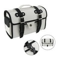 thumbnail image 3 of Universal Saddlebag Side Storage Bag Pannier Luggage Pu Black For Motorcycle, 3 of 12