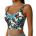 thumbnail image 2 of Xecao Lilies Flowers for Sports Bra with Removable Pads, Crop Tank Top Design, Women's Longline Sports Bra - Non-Wired - Small, 2 of 9