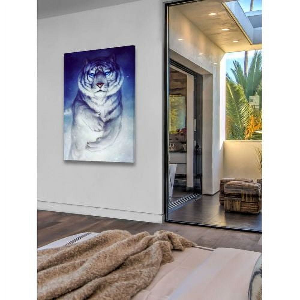 "Godly Tigers 3" Painting Print on Wrapped Canvas