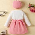 thumbnail image 4 of Toddler Infant Baby Girl Clothes 3Pcs Outfit Sets,Ruffle Long Sleeve Shirt and Bowtie Skort with Hat,6 12 18 24 Months 2t 3t 4t Toddler Girls Fall Winter Outfit Set,12-18 Months,Pink, 4 of 9