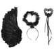 thumbnail image 2 of Juego de alas de ángel BuyWeekMX paquete de 3 alas de plumas artificiales de ángel del diablo, 2 of 9