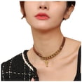 thumbnail image 1 of Collar de cuero Xihbxyly Liquidación de verano con cadete y llave para mujer, 1 of 3