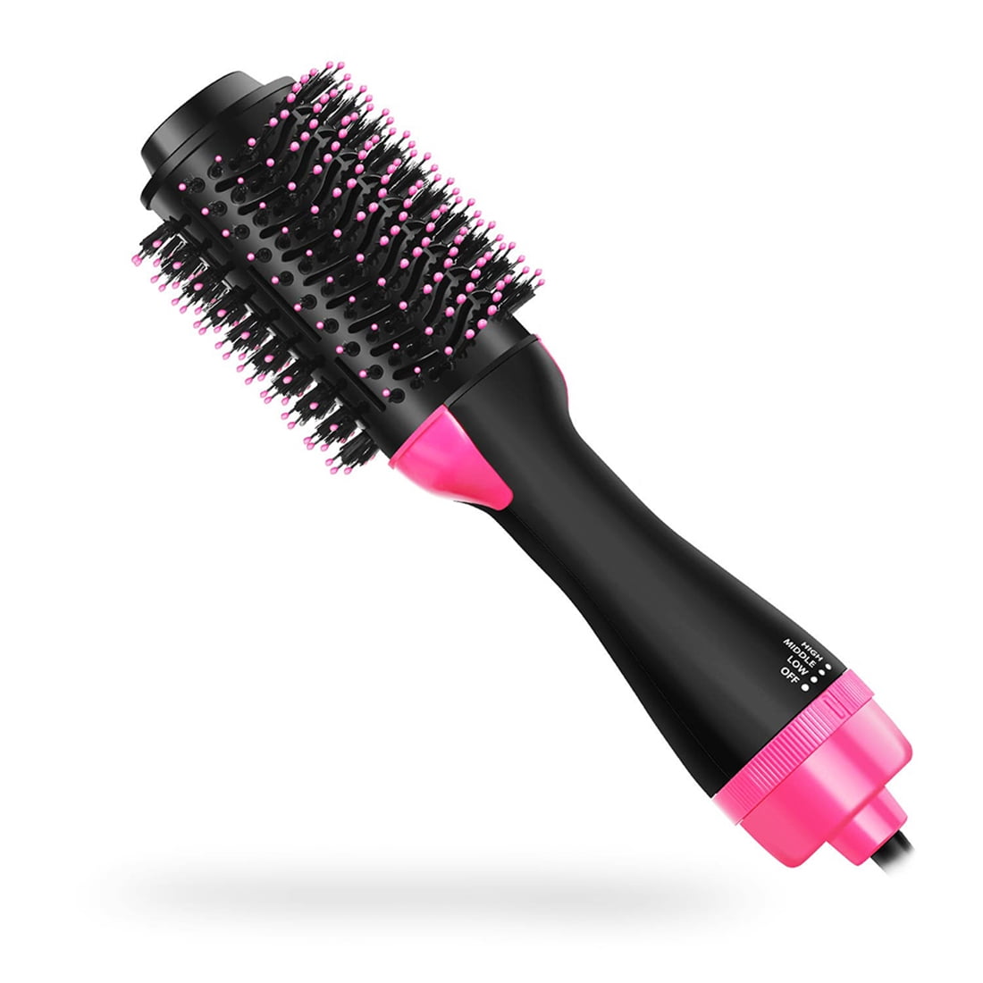 TeamSky Hot Air Brush,Hair Dryer Brush, One Step Hair Dryer & Volumizer, Styler for Straightening, Salon Negative Ion Ceramic Electric Blow Dryer Rotating Straightener Curl Brush