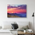 thumbnail image 3 of IDEA4WALL Canvas Wall Art Red, Orange Sunset Over Purple Skyline and Blue Mountains and Valley Landscape Wilderness Photography Realism Traditional for Living Room, Bedroom, Office - 32"x48", 3 of 4