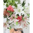 thumbnail image 6 of Yirtree 6 Heads/Branch Artificial Lily Flowers Full Bloom Fake Latex Real Touch Artificial Flower Bouquets with 6 Heads Wedding Party Decor Home Decor, 6 of 8