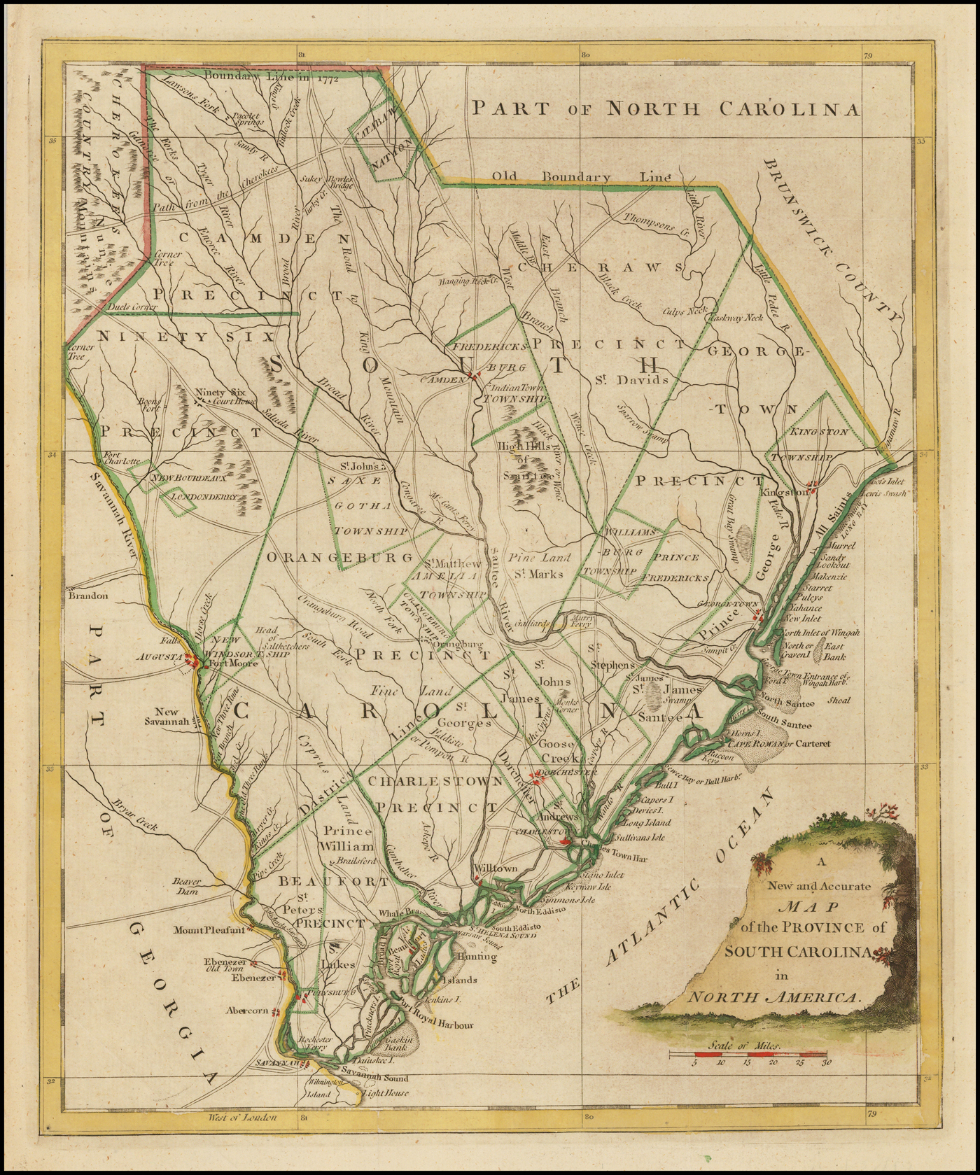 A New and Accurate Map of the Province of South Carolina in North