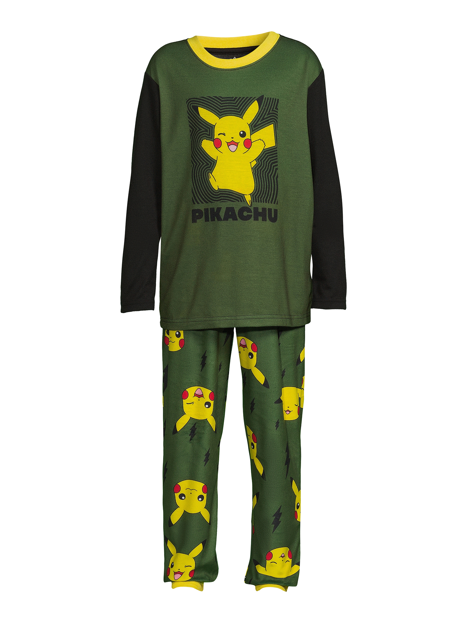 Pokémon Boys Long Sleeve Graphic Fleece 2-Piece Pajama Set, Sizes 4-16
