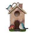 thumbnail image 2 of Casa de pájaros colgante para exteriores, casa de pájaros de resina decorativa para balcón de jardín, nido de pájaros para pinzones de pájaros Azul, 2 of 8
