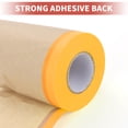 thumbnail image 5 of Unique Bargains Pre-Taped Masking Paper Automotive Paint Masking Paper 45x2000cm / 65.62ftx17.72" Brown Orange, 5 of 7