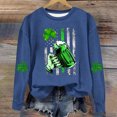 thumbnail image 1 of Qiopertar Mode Femmes Saint-Patrick Décontracté Manches Longues Col Rond Imprimé Chandail en Molleton Dames Hauts Blouse Offres de la Semaine Liquidation Moins de 5$ jusqu'à 90 % de Réduction, 1 of 4