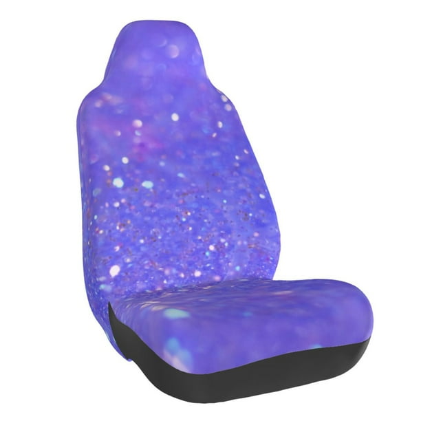 Fotbe Purple Glitter Funda para Asiento de Auto con Estampado – Impermeable y Antisudor – Ajuste Universal, Lavable a Máquina, Antideslizante (1 Pieza)