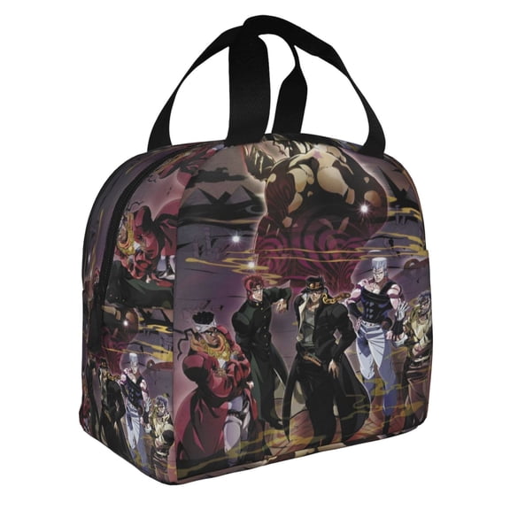 JoJo Bizarre Adventure Lunch Bag Insulated Lunch Box Reusable Cooler Cartoon Lunch Tote Bag Picnic Travel Office