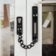 thumbnail image 3 of Cadenas para puertas, cerradura de cadena antirrobo para puertas, cerradura de cadena de seguridad de acero inoxidable confiable, cerradura de pestillo de puerta ideal para hotel en casa (negro), 3 of 5