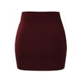 thumbnail image 7 of GZWYHT Skirts for Women,Mini Skirt Women Fashion Solid SKirt Elastic Waist Slim Short Skirt Pencil Skirt,Summer Skirts,Wine Dress,Short Skirts L, 7 of 7