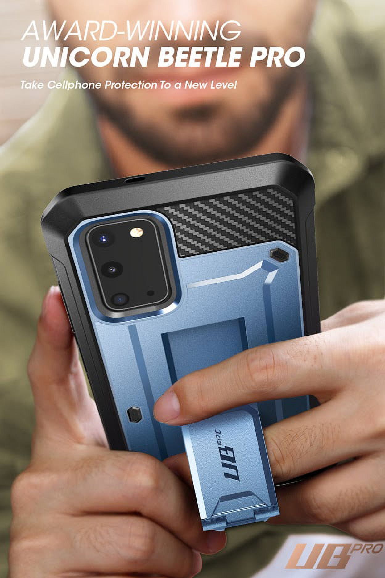 SUPCASE UB Pro Series Designed for Samsung Galaxy S20 / S20 5G Case (2020 Release), Full-Body Dual Layer Rugged Holster & Kickstand Case Without Built-in Screen Protector(MetallicBlue)