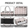 thumbnail image 4 of Large Capacity Tote Bag,Red Christmas Car and Flower Pattern Handbag Fashion Luxury Tote Bag,15.7"x13"x 5.1" Inches,Laptop Compatible, 4 of 6