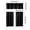 Black, variant on COM1950s Kitchen Curtains 3 Piece Set, Tier and Valance Curtains, Light Filtering Solid Color Curtains, Easy Care Window Treatments for Kitchen, Living Room and Dining Area