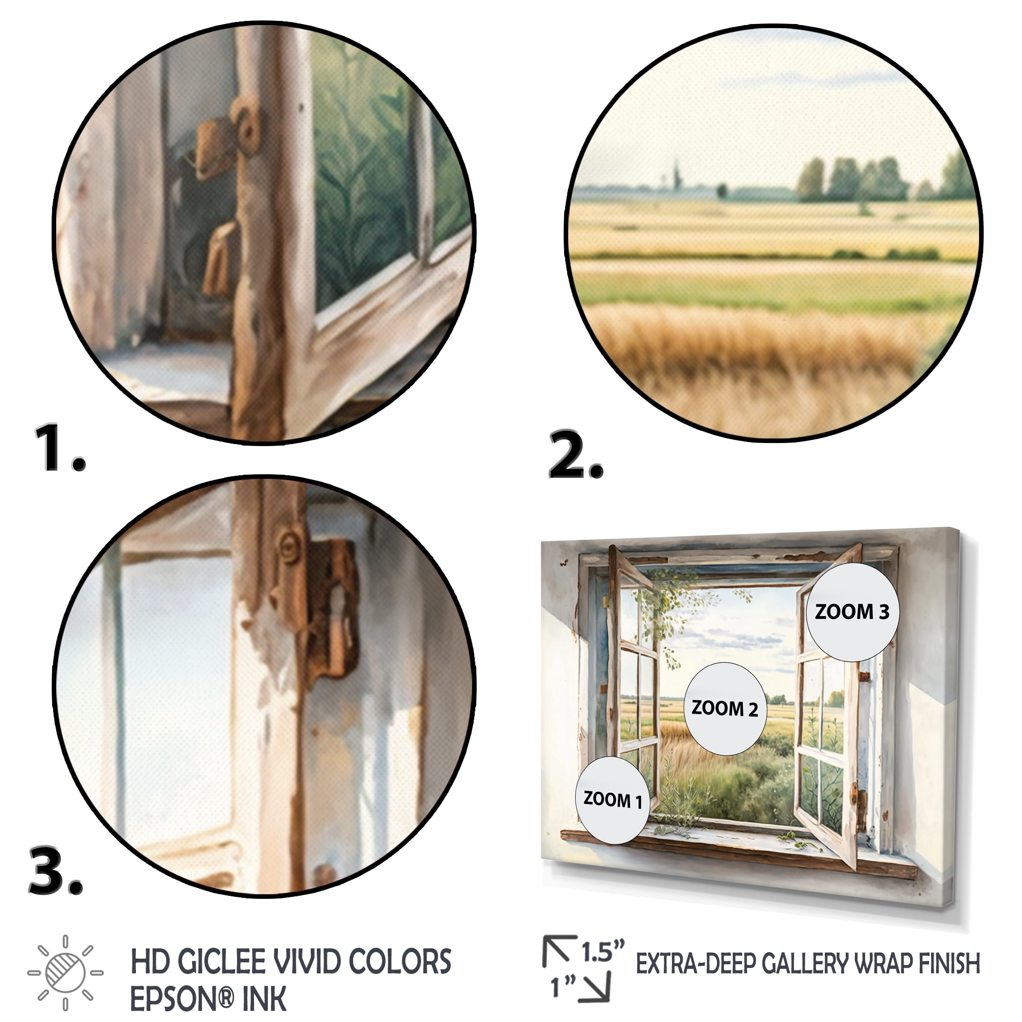 Designart Window To Landscape Views IV Canvas Wall Art
