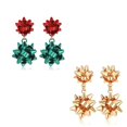 thumbnail image 1 of Taian 2 pares de aretes de Navidad Pendientes de lazo festivos de Navidad para mujer Pendientes colgantes de lazo festivo de oro rojo Pendientes de tuerca Regalos de joyería de Navidad XianweiShao 8390612047961, 1 of 1
