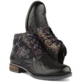 thumbnail image 5 of Josef Seibel Sanja 10 Women's Lace Up Leather Floral Ankle Boot In Navy Size 9, 5 of 6